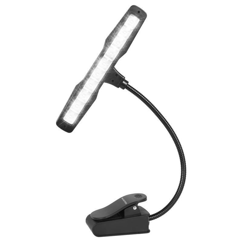 Kootek Music Stand Light, Clip On Piano Lights 10 LED Adjustable Neck Rechargeable USB Orchestra Light Book Lamp