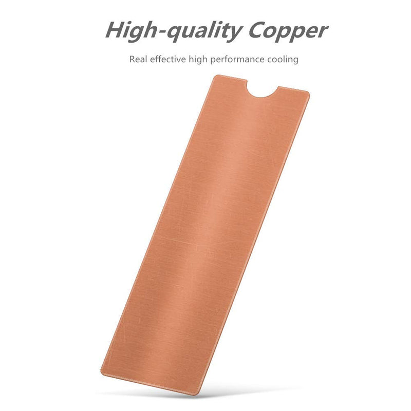 M.2 Copper Heatsinks Cooler for M.2 2280 SSD Laptop（2 Pack）