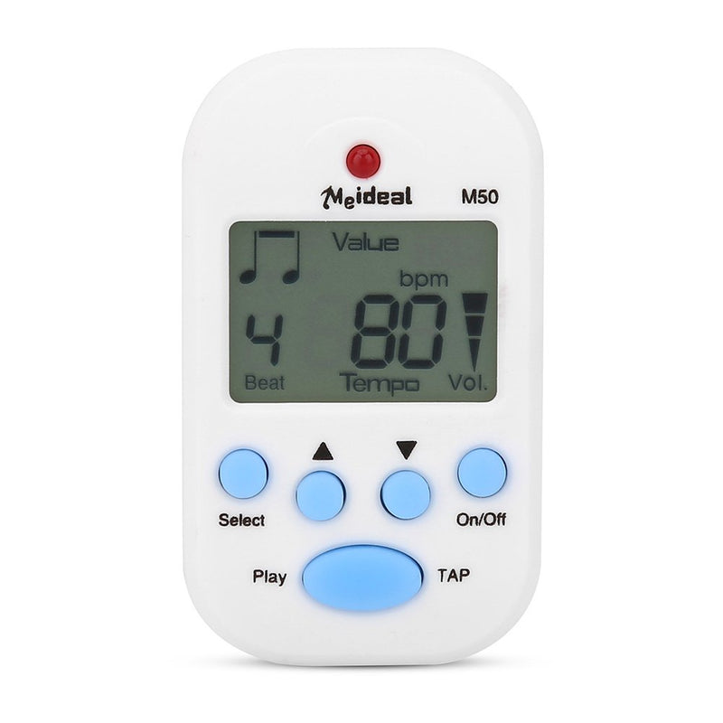 Mini Digital Metronome for Guitar LCD Digital Beat Tap M50 Tempo Metronome Clip Musical Instruments Black, White, Blue, Yellow, Red Pink
