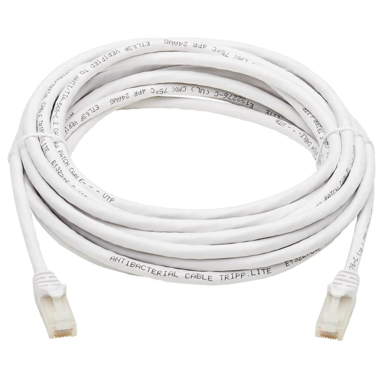 Tripp Lite, Safe-IT Cat6a Ethernet Cable, 10G Certified, Snagless, UTP, (RJ45 M/M), White, 20 Feet / 6.09 Meters, Limited Life Manufacturer's Warranty (N261AB-020-WH)