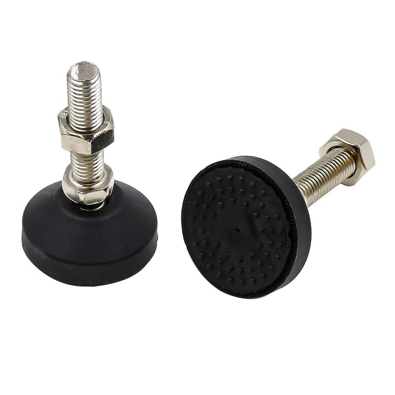 [AUSTRALIA] - LC LICTOP 4Pcs M12 Thread Furniture Glide Swivel Leveling Mount Heavy Duty Machine Leveling Feet 2" Dia Metal Adjustable Leveling Feet D50xM12x50 Black 