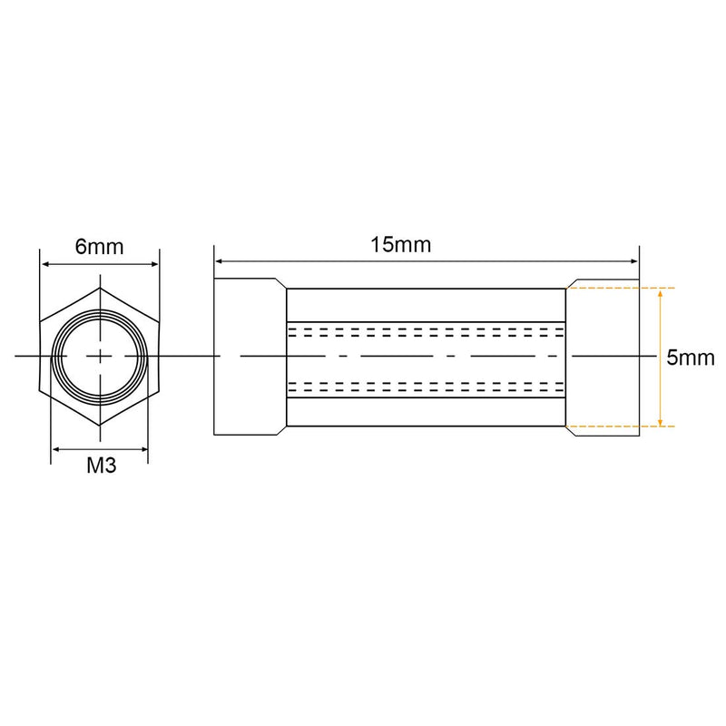 uxcell Hex Aluminum Standoff Spacer Column M3x15mm,for RC Airplane,FPV Quadcopter,CNC,Red,10pcs 15mm Red