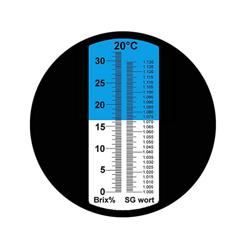 aichose Brix Refractometer with ATC, Dual Scale - Specific Gravity & Brix, Hydrometer in Wine Making and Beer Brewing, Homebrew Kit
