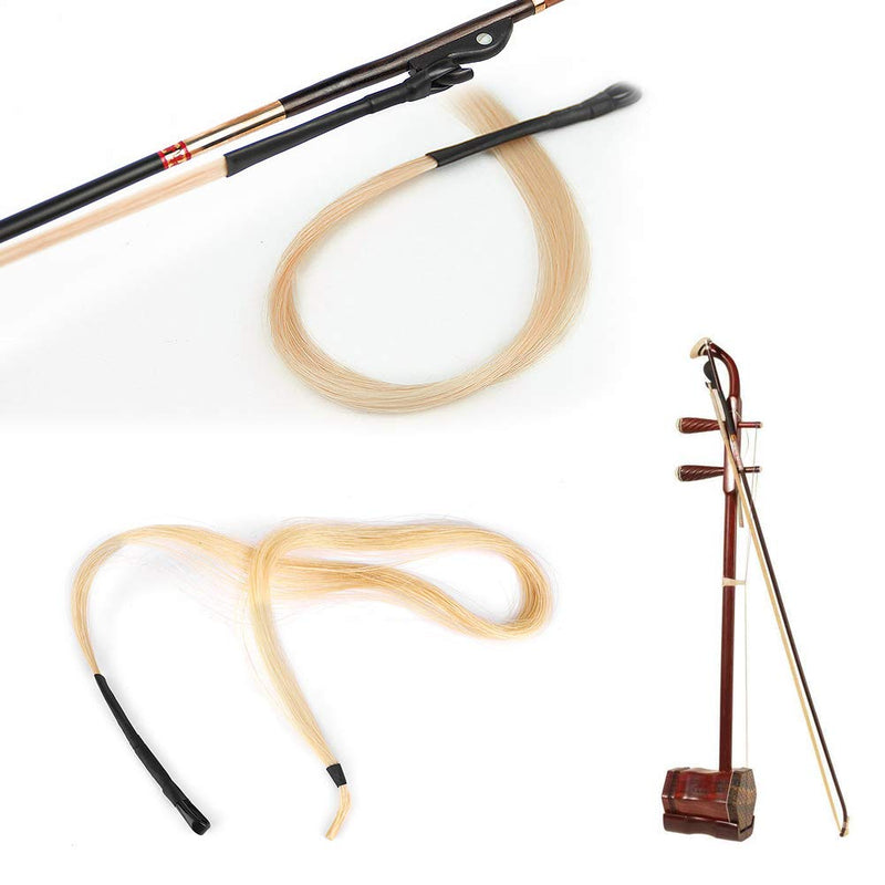 Horsetail Hair Erhu Bow Hairs Accessory String Parts for Violin Viola Cello Instruments