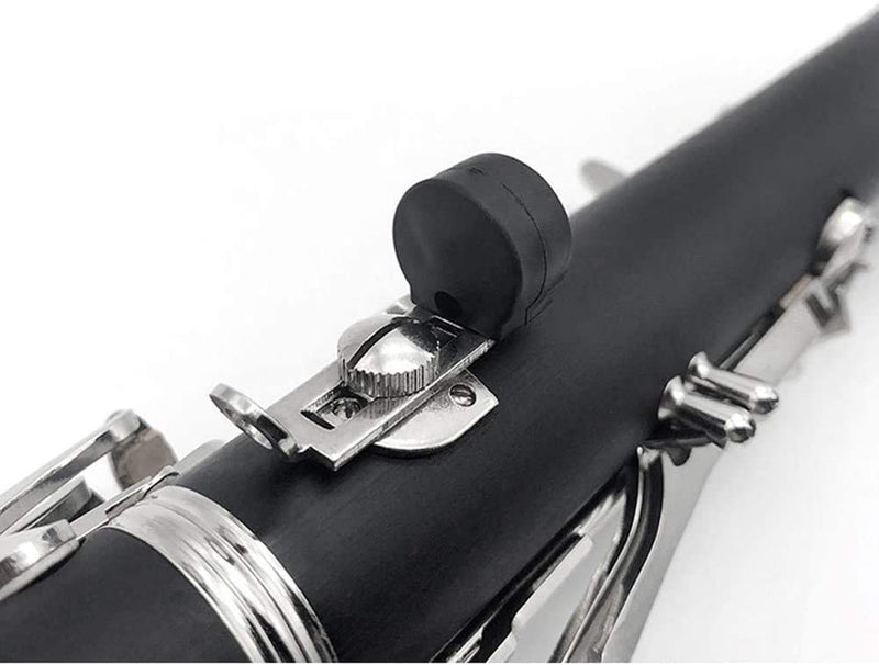 Jiayouy Adjustable Oboe & Clarinet Thumb Finger Rest Fit for 1.45-1.75cm Thumb with 2pcs Rubber Cushion Protector Metal Nickel Plated