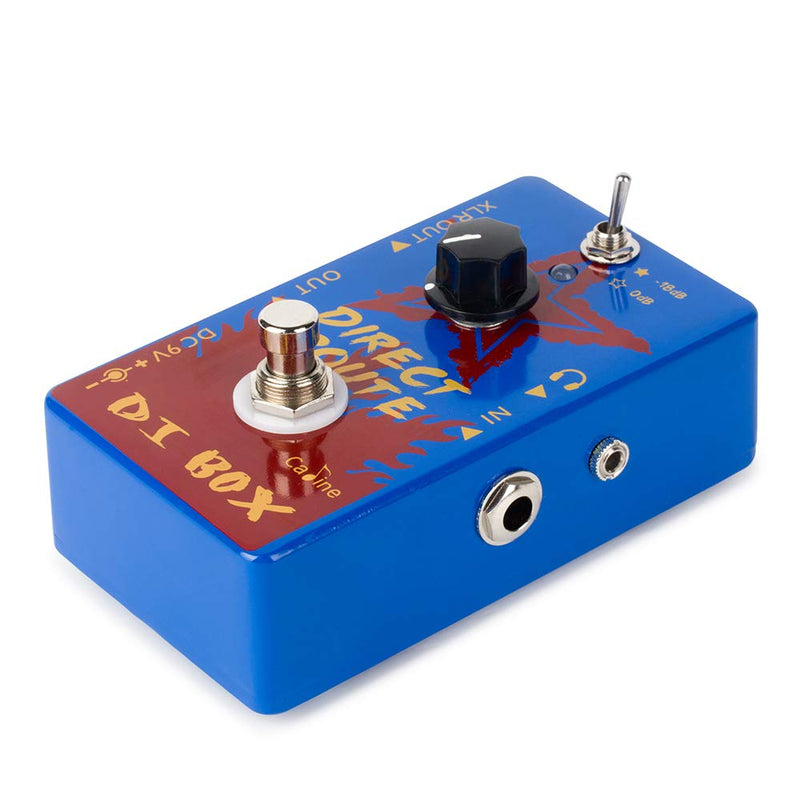 Caline DI Box Guitar Pedal Acoustic Guitar Amp Distortions Effects Pedal Direct Route Blue Metal True Bypass CP-64 DI Box Blue