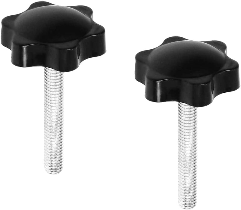 Auniwaig Clamping Handles, Screw Knobs Handgrips, Threaded Steel Revolving Handle Grip, Revolving Handwheel Machine Handle, for Milling Machine Lathe, M6x40mm 10PCS