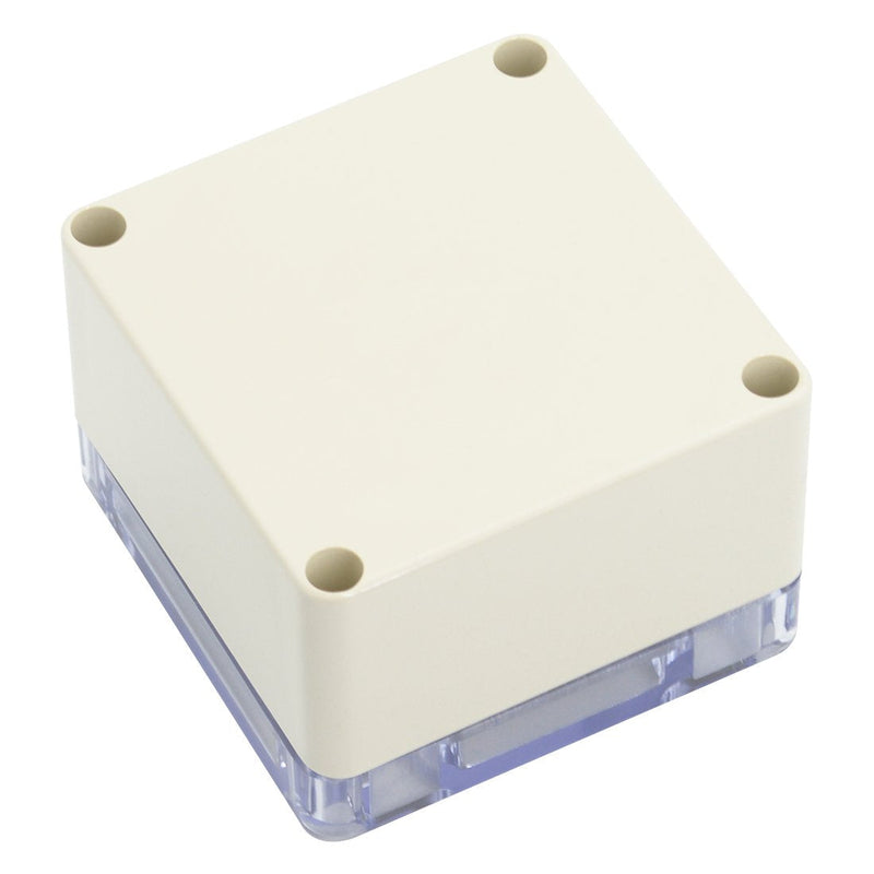 LeMotech ABS Plastic Junction Box Dustproof Waterproof IP65 Electrical Enclosure Box Universal Project Enclosure Grey with PC Transparent Clear Cover 3.3 x 3.2 x 2.2 inch (83 x 81 x 56 mm) 3.3"x3.2"x2.2"