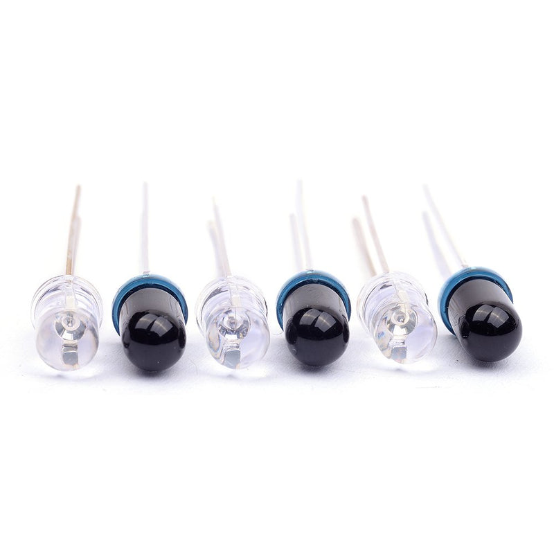 Cylewet 30Pcs 5mm 940nm LEDs Infrared Emitter and IR Receiver Diode for Arduino (Pack of 30) CYT1057