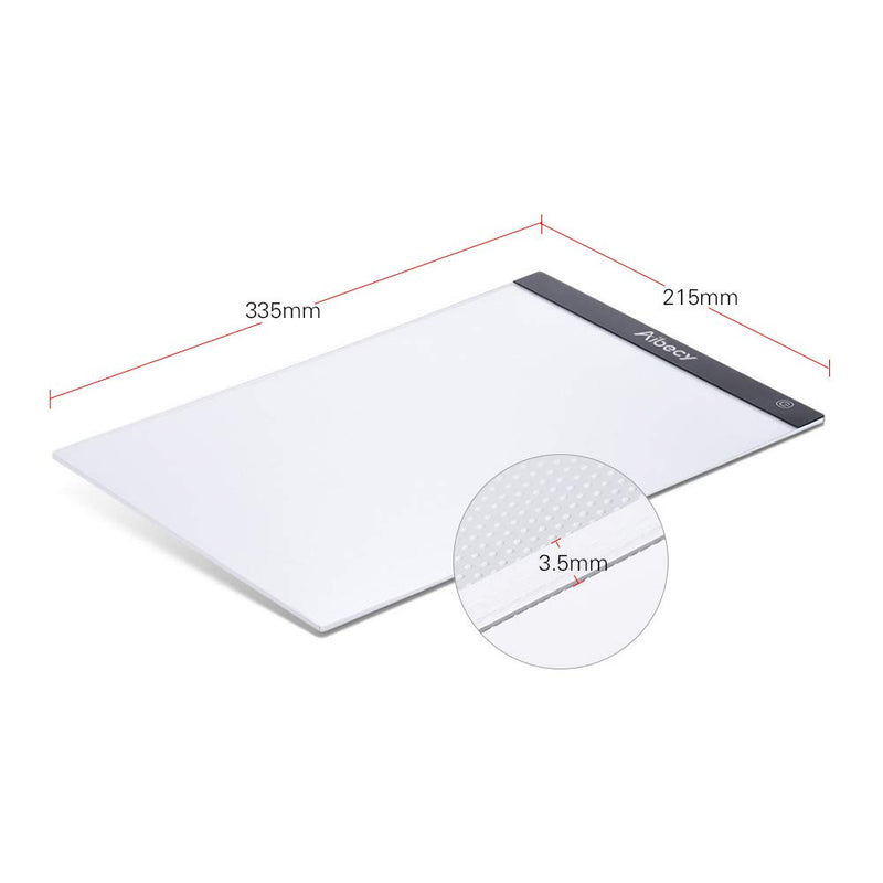 Aibecy A4 Light Box Drawing Ultra-thin Portable LED Tracer Table Painting Tracing Pad Copy Board Panel with Stepless Dimmable Brightness Memory Function for Artist Animation X-Ray Viewing Tattoo