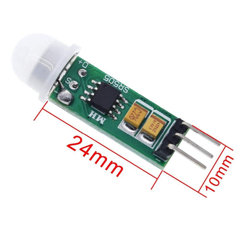 ANMBEST 2PCS HC-SR505 Mini PIR Motion Sensor Module Micro Human Body Sensing Detector Switch Module Repeat Trigger for Arduino