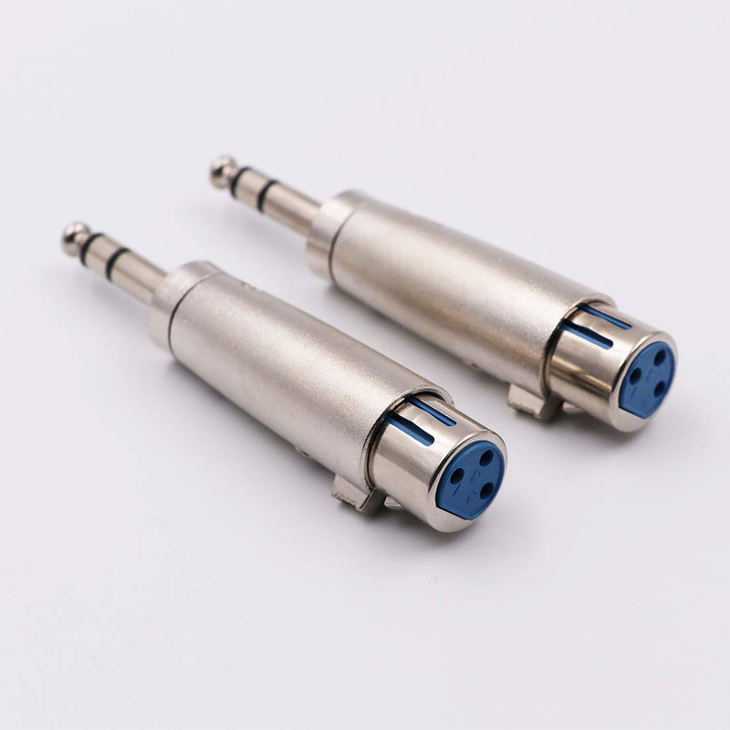 [AUSTRALIA] - 1/4 TRS to XLR Female Adapter Female XLR to 1/4 Stereo Balanced Audio Connector - 2 Pack 1/4 TRS to XLR Female(2Pack) 