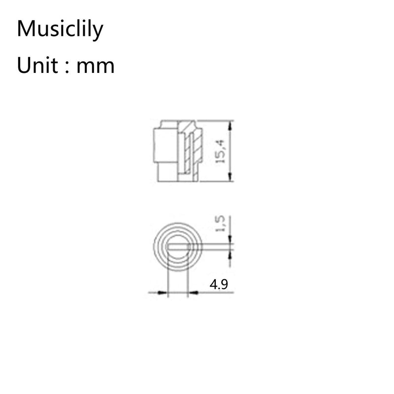 Musiclily Pro Inch Size Guitar Telecaster Barrel Switch Tips 3-Way Pickup Selector Switch Knobs for USA Fender Tele Style, Aged White (Set of 2)