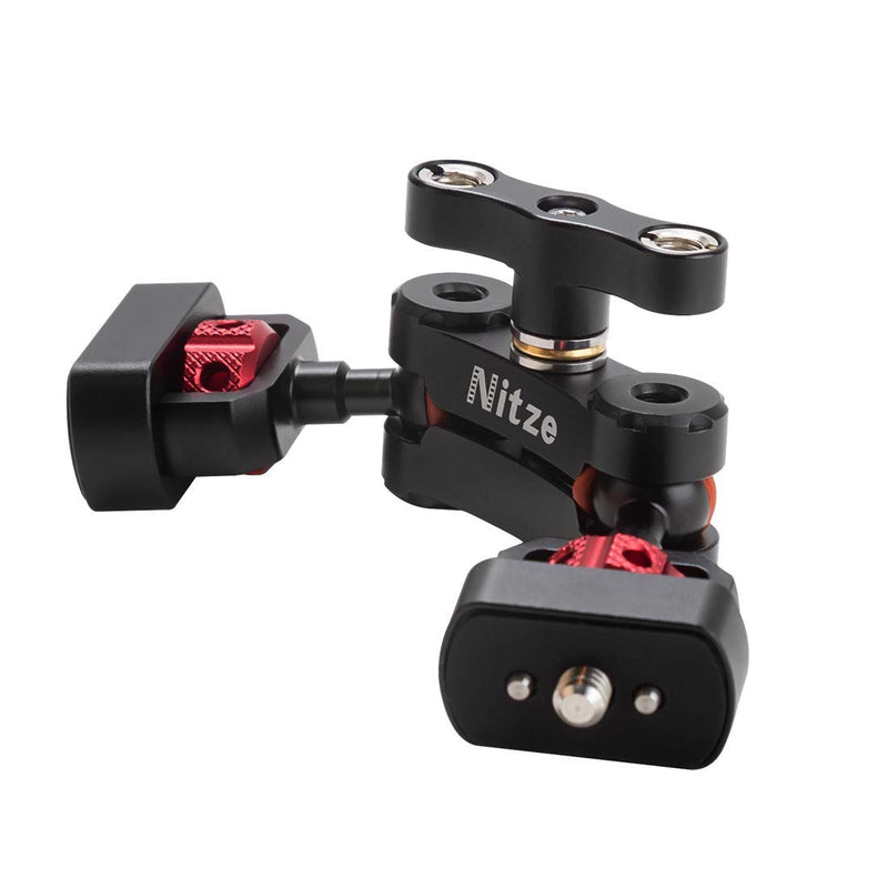 Nitze Magic Arm Articulating Double Ballheads with 1/4”Screws for Monitor & LED Light - N50C