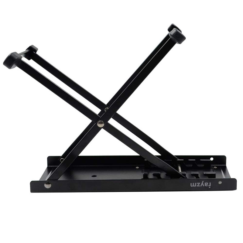Rayzm Guitar Footrest with Anti-Slip Rubber Pad, Foldable Metal Guitar Footstool for Classical/Acoustic/Electric Guitar, Height Adjustable, Super Sturdy & Durable