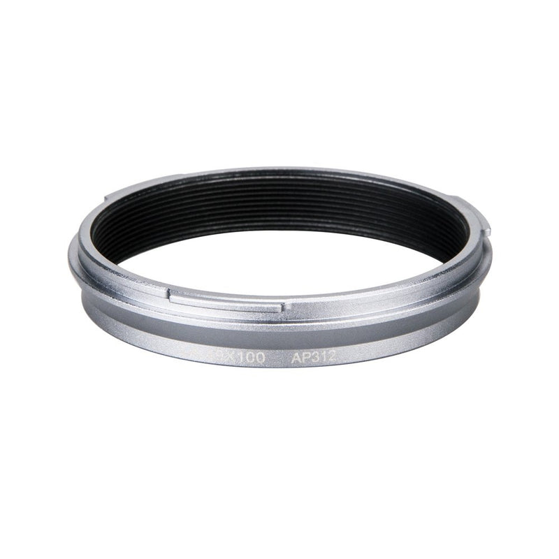 49mm Metal Lens Filter Adapter Ring for Fujifilm Fuji X100V X100F X100T X100S X100 X70 Camera & Wide Conversion Lens WCL-X100 II Installing UV CPL ND Filter Lens Cap Replace Fujifilm AR-X100 Silver 49mm filter adapter / silver