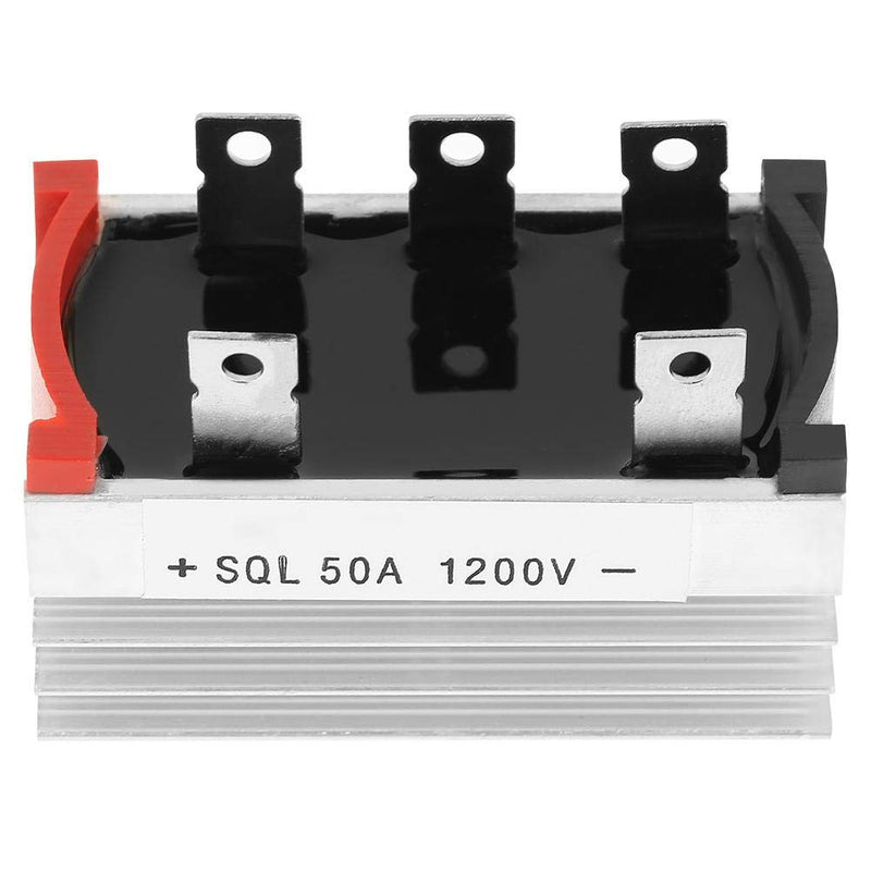 Zopsc 2Pcs Bridge Rectifiers SQL50A AC to DC 3 Phase Diode 50A 1200V Aluminum Bridge Rectifier Diode Spare Adapter