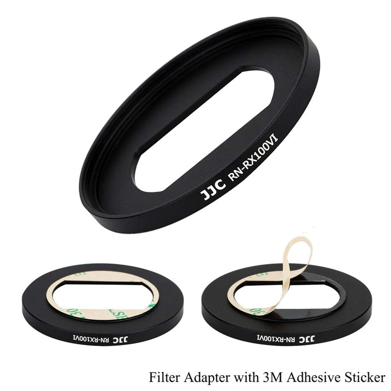Filter Adapter JJC Lens Ring Adapter Fits for Sony RX100 VI 52mm with Filter Lens Cap & Lens Cap Keeper