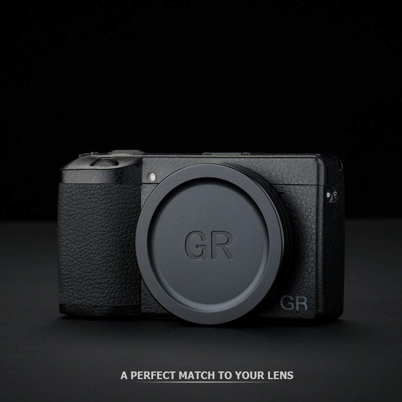 JJC Lens Cap Cover Protector for Ricoh GR III GRIII & GR II GRII Made of Aluminum Alloy & Soft EVA Interior -Black