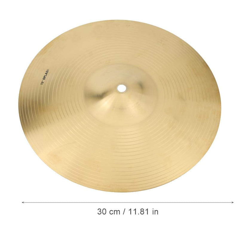 Bnineteenteam 12 inch Crash Cymbal Durable Brass Crash Cymbal Musical Instrument Accessory for Drum Set