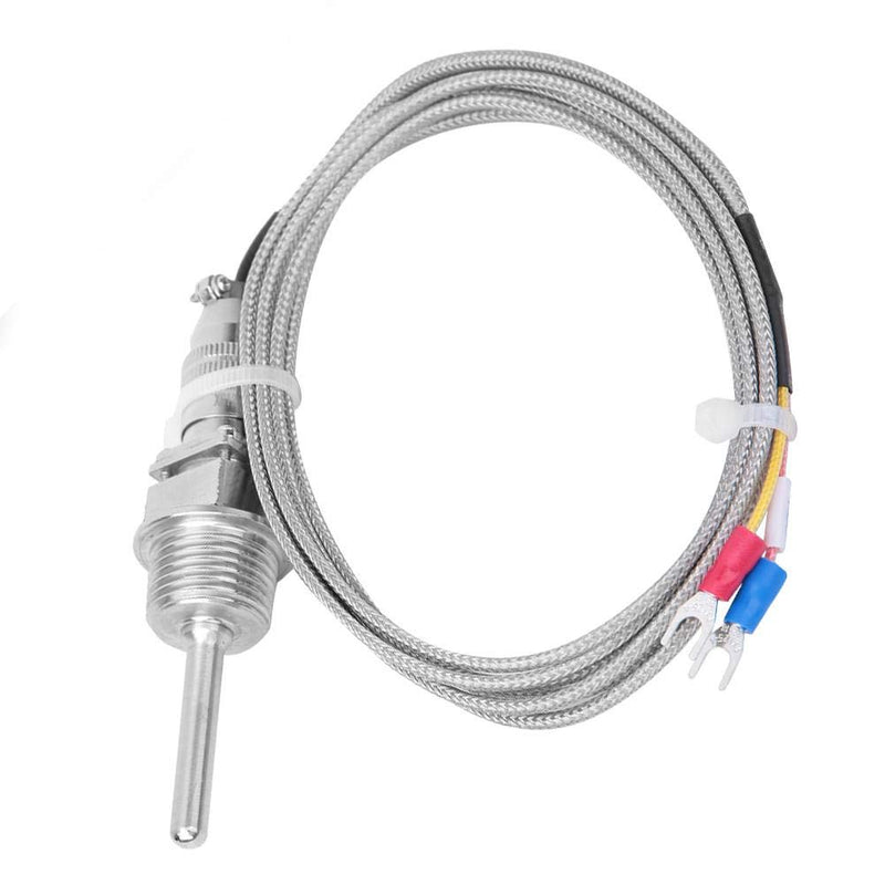 1/2 NPT Detachable Thermocouple Temperature Sensor K Type Waterproof Stainless Steel Thermocouple Sensor Probe with 2M Corrosion Resistance Thermocouple Sensor Wire