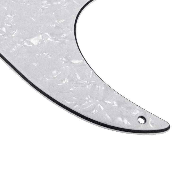 IKN 8 Hole SSS Strat Pickguard Electric Guitar Scratchplate with Screw for Fender Vintage Style Stratocaster Guitar Parts, 4Ply White Pearl