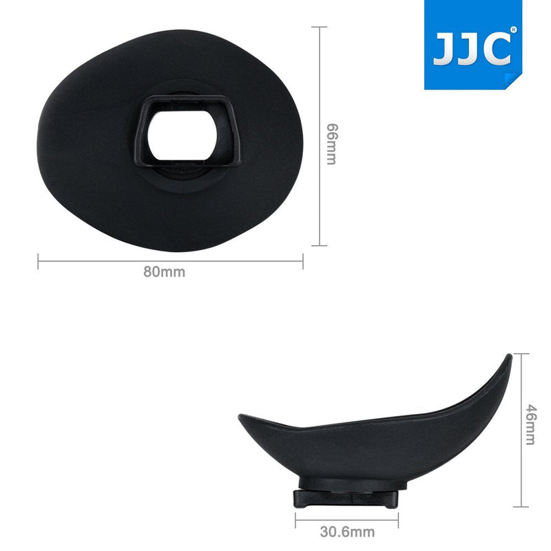 JJC Soft Silicone 360º Rotatable Ergonomic Oval Shape Camera Viewfinder Eyecup Eyepiece for Sony A6000 A6100 A6300 NEX-6 NEX-7 Replaces Sony FDA-EP10, Extended Larger Size Version