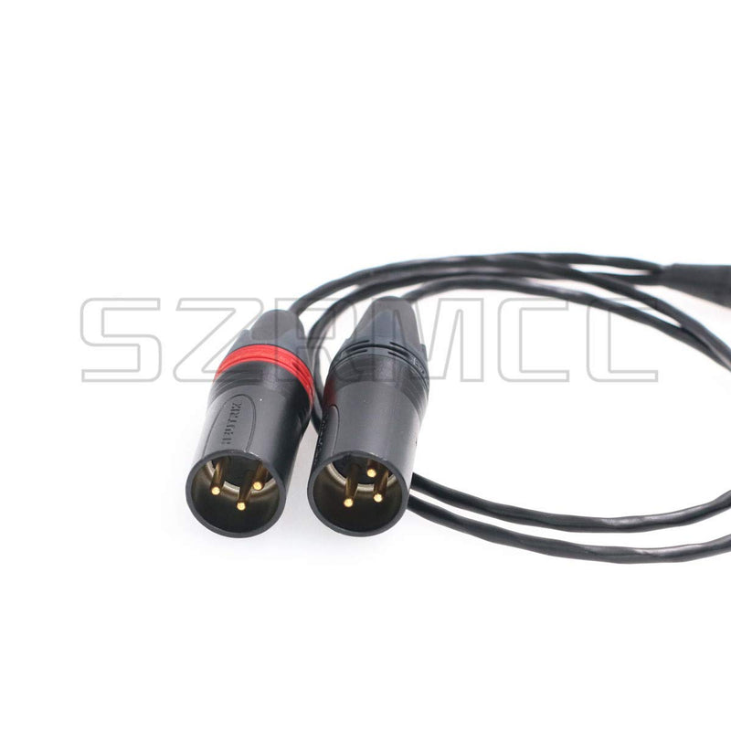 SZRMCC TA5F Mini XLR 5 pin to Dual XLR 3 Pin Audio Cable for Zaxcom QRX Field Mixer/recorders Sound Devices 633 664 688 788T