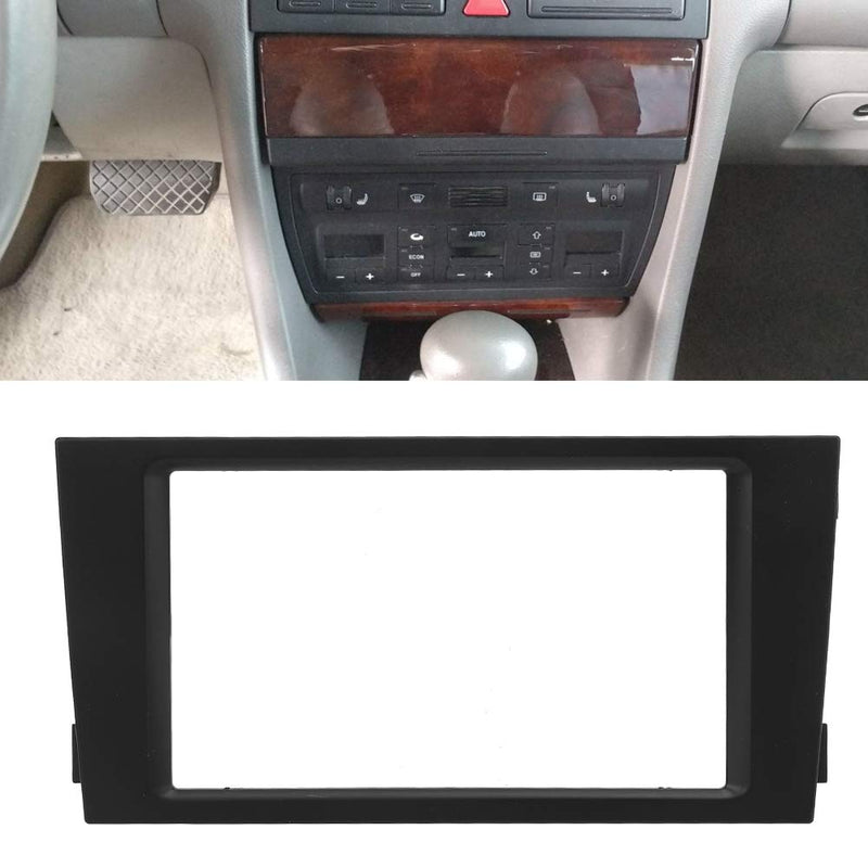 Car Stereo Frame,2DIN Radio DVD Face Frame Multimedia Player Modified Fascia Dash Panel Kit Fits for A6