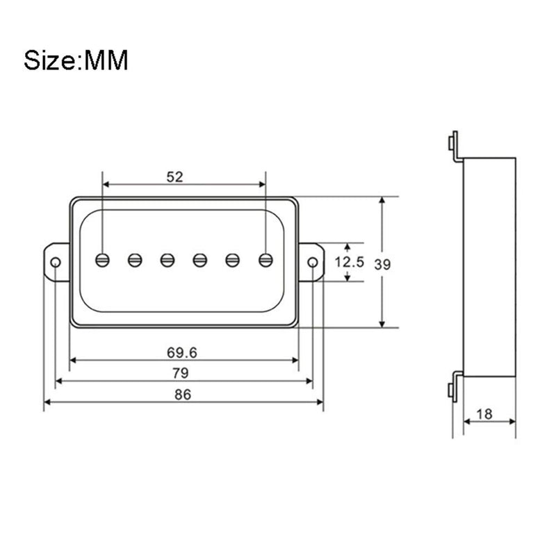 SAPHUE Electric Guitar Pickups Bridge and Neck Set for Les Paul P90 Style Humbucker Size Electric Guitar