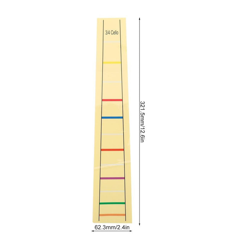 Dilwe Cello Finger Position Marker, Cello Practical Fret Board Label Sticker Accessory for Cello Practice Beginners(3/4) 3/4