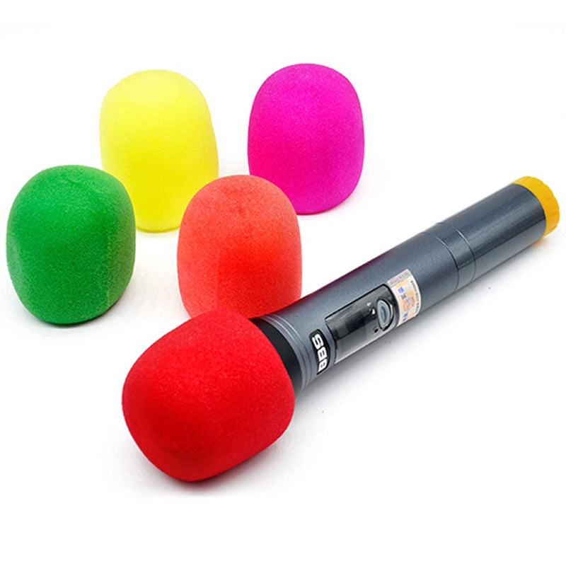 Gsrhzd 10 PCS Colorful Foam Microphone Covers, Microphone Dust Cover, Foam Protective Cover for Make the Microphone Dustproof, Drop-Proof, Anti-bacterial, and Windproof(10 Colors)