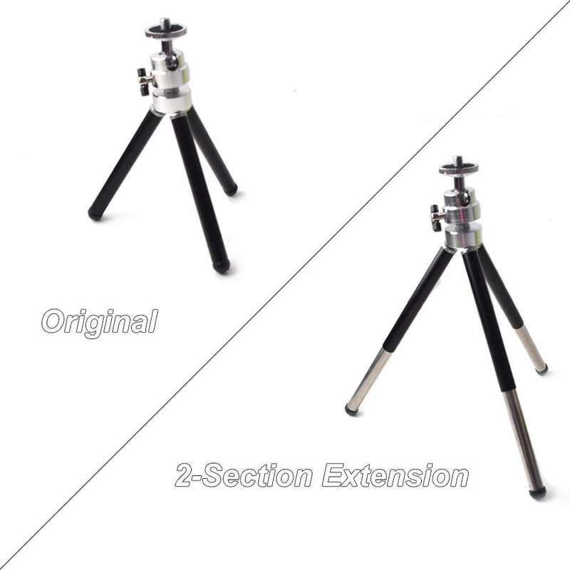 Cocar Portable Mini Tripod, Stable Tripod with Ballhead Tabletop Stand 1/4" Screws Interface for Mini Projector Compact Cameras DSLRs