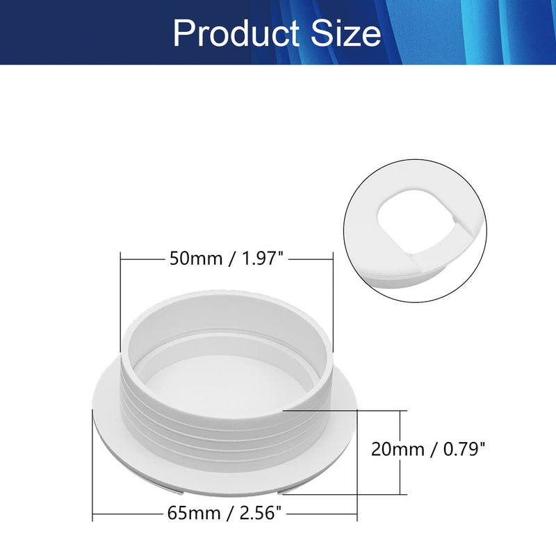 Aicosineg 20pcs 1.97" Plastic Cable Hole Cover Cord Desk Grommet for Cable Cord Organizer Office Home Desk Plastic Cover Hardware Wire Organizer White