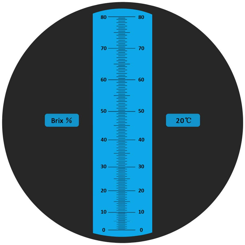 Aichose 0-80% Brix Meter Refractometer for Measuring Sugar Content in Fruit, Honey, Maple Syrup and Other Sugary Drink, with Automatic Temperature Compensation Function