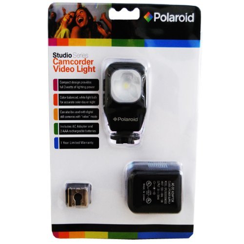 Polaroid Studio Series Camcorder Video Light Includes Mounting Bracket