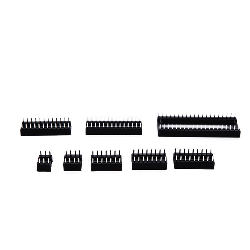 Eowpower 150Pcs 2.54mm Pitch DIP IC Sockets Adaptor Assortment Kit 6,8,14,16,18,24,28,40 Pin