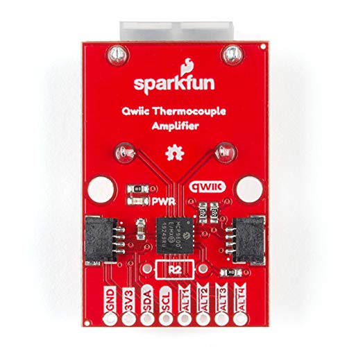SparkFun Qwiic Thermocouple Amplifier - MCP9600 (PCC Connector)-K-Type 2 Temperature sensors 4 programmable Temperature alerts ADDR Jumper for Variable I2C addresses 4-pin JST Polarized Connector