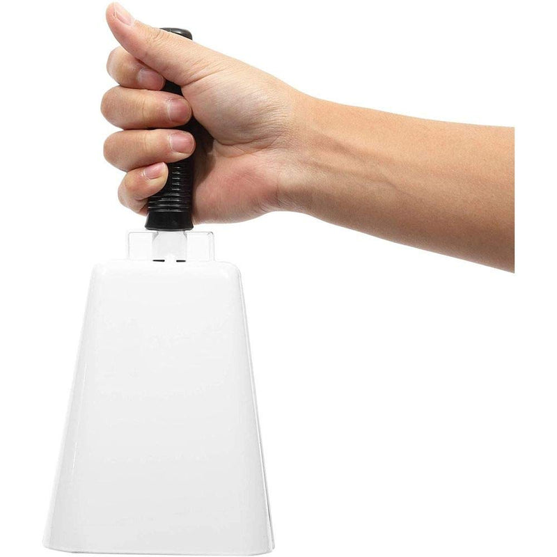 Cowbell with Handle, White Noise Maker (11 Inches, 1 Bell)