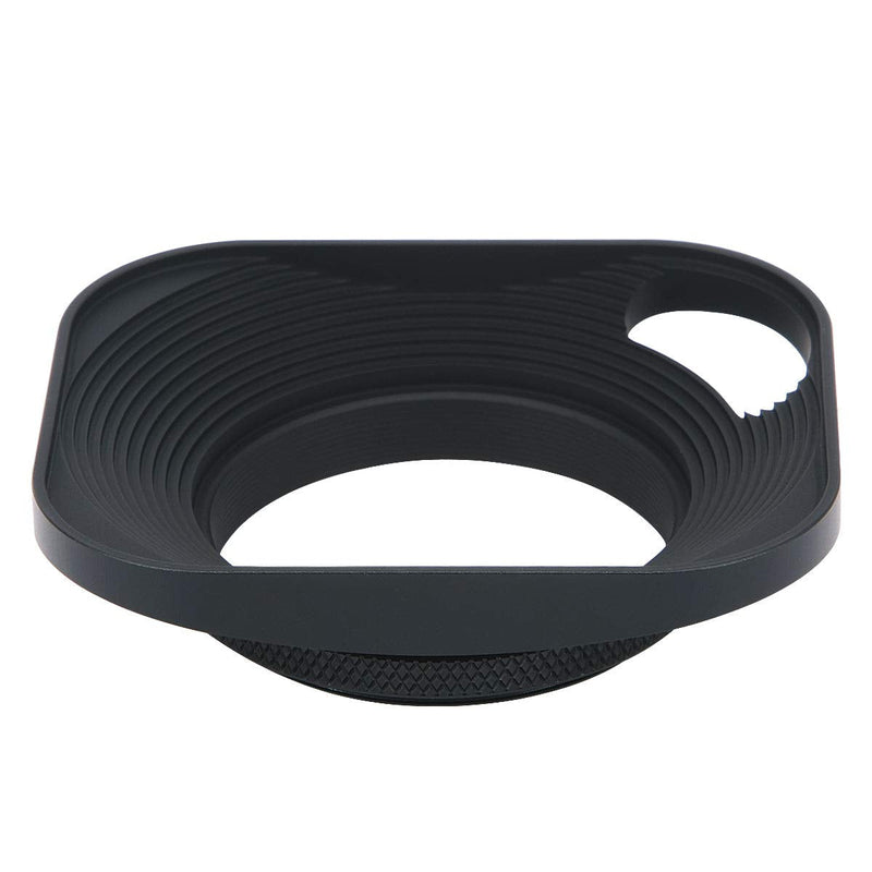 [AUSTRALIA] - Haoge LH-B43P 43mm Square Metal Screw-in Lens Hood with Hollow Out Designed for Leica Rangefinder Camera with 43mm E43 Filter Thread Lens Black 