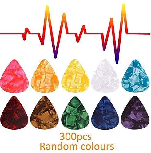 AUGSHY 30 Pcs Guitar Picks Sampler Value Pack, Includes Thin, Medium & Heavy Gauges 30 PACK