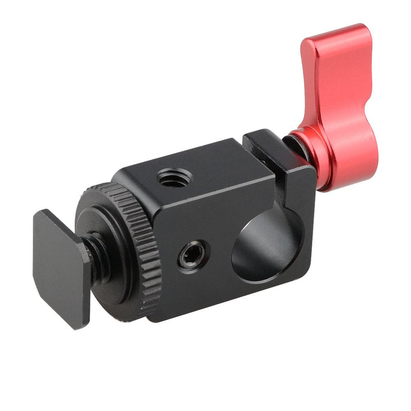 CAMVATE Camera Hot Shoe Mount Articulated with 15mm Rod Clamp Have 1/4"-20 Screw Hole to Attach DIY Accessories