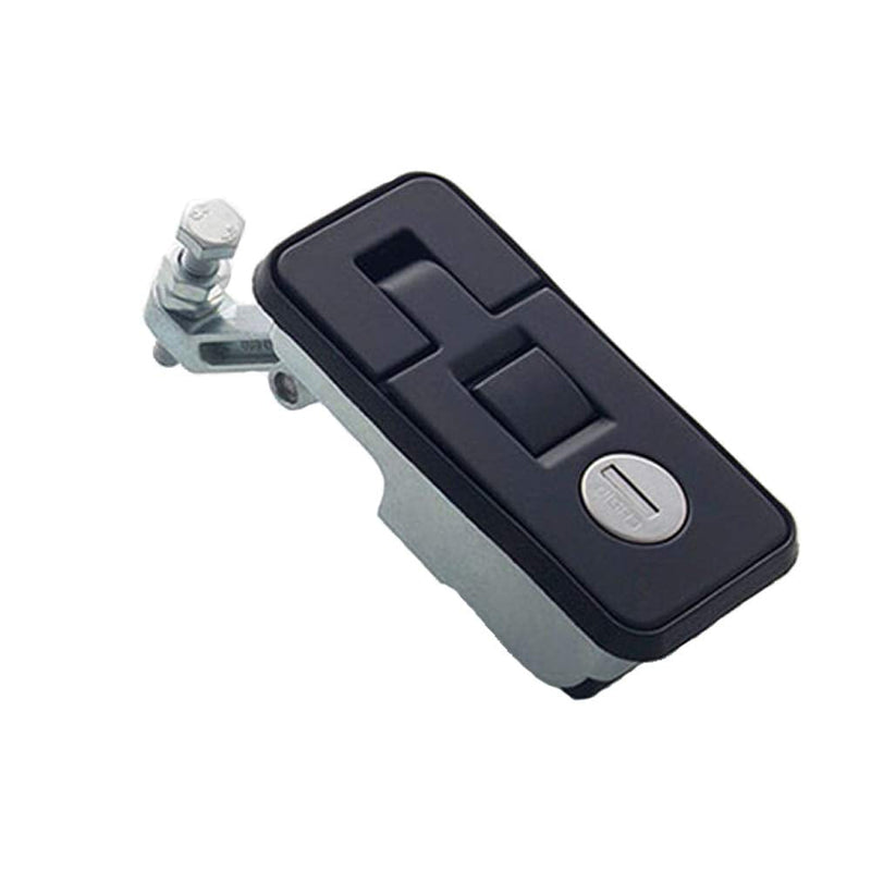 Wangyihan 2X Zinc Alloy Adjustable Compression Key Lock Latch Horse Box RV Trailer Yacht Applicable Door Thickness 1-6mm Southco(Black) Black