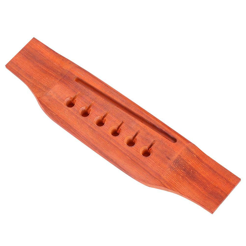 Dilwe 6 Strings Guitar Bridge, Rosewood Bridge Saddle for 6-String Acoustic Folk Guitar Accessory Parts