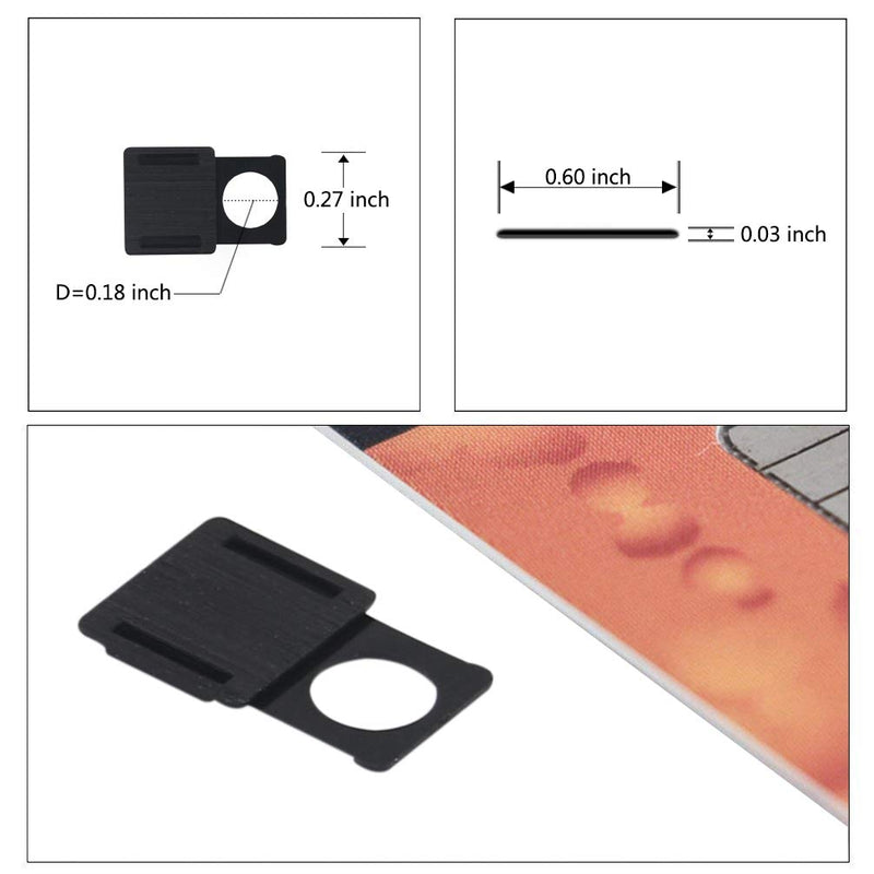 ALXCD Webcam Slider Cover for Laptop, 3 Pcs Ultra Thin 0.03 inch Plastic Slider Cover for Computer Laptop Mac Web Camera (Black) Black