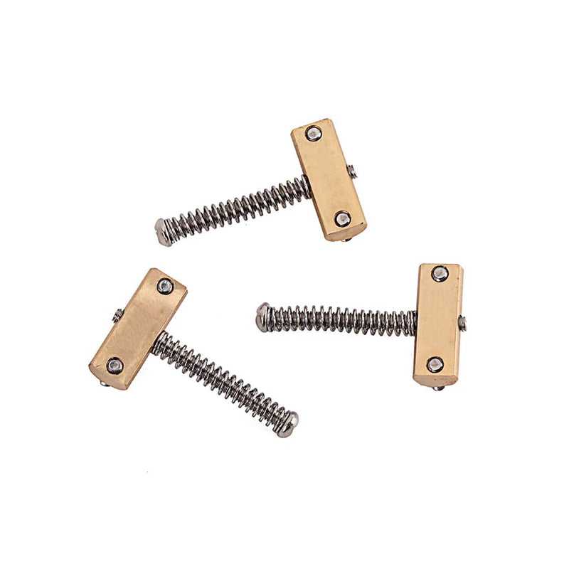 Alnicov Guitar Compensated Bridge Brass Saddles Set (3Pcs) - 10.8mm Barrel-Style Bridge Saddle for Telecaster Tele Style Electric Guitar