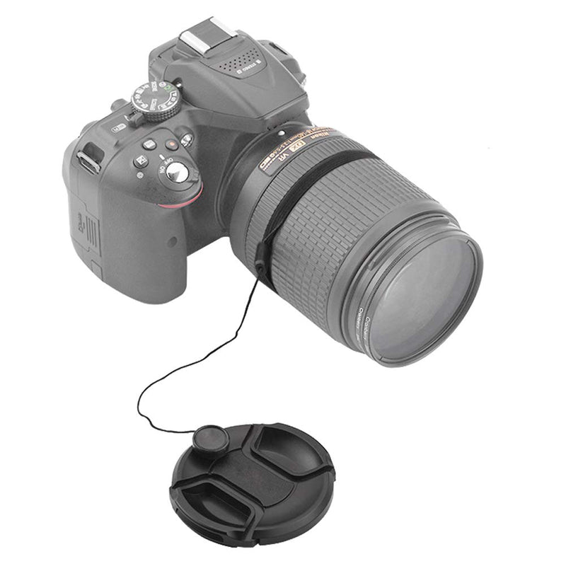 Rebel T7 Lens Cap Cover Compatible for Canon EF-S 18-55mm f/3.5-5.6 is II/STM/f/4-5.6 is STM,EF 75-300mm f/4-5.6 III,EF 75-300mm f/4-5.6 III USM,HUIPUXIANG [2 Pack]