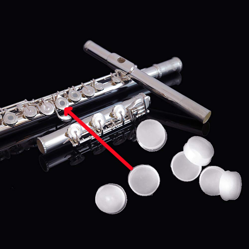 Novelfun 20PCS Soft Silicone Flute Plugs Open Hole Plug Flutes Instrument Repair Parts Accessories, 7mm x 3mm