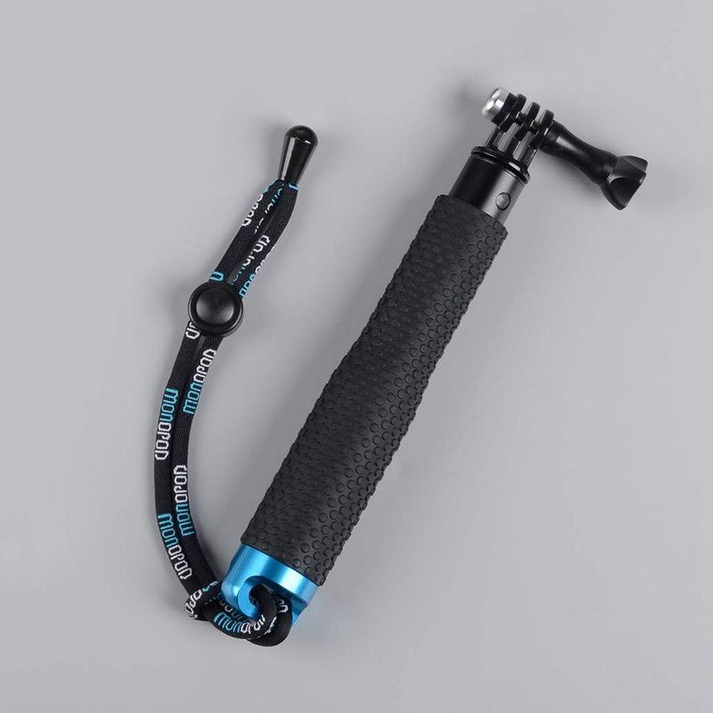 Vicdozia 19'' Extension Selfie Stick, Portable Hand Grip Waterproof Handheld Monopod Adjustable Pole Compatible with GoPro Hero(2018) Hero 10 9 8 7 6 5 4 3 AKASO SJCAM DJI OSMO and More Sports Cameras 19'' Stick(Blue)