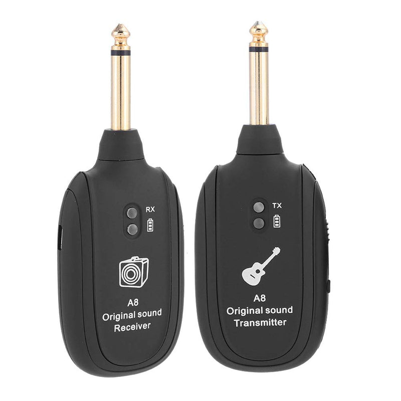 Portable Wireless Guitar System Rechargeable Guitar Transmitter Receiver Set for Electric Guitar